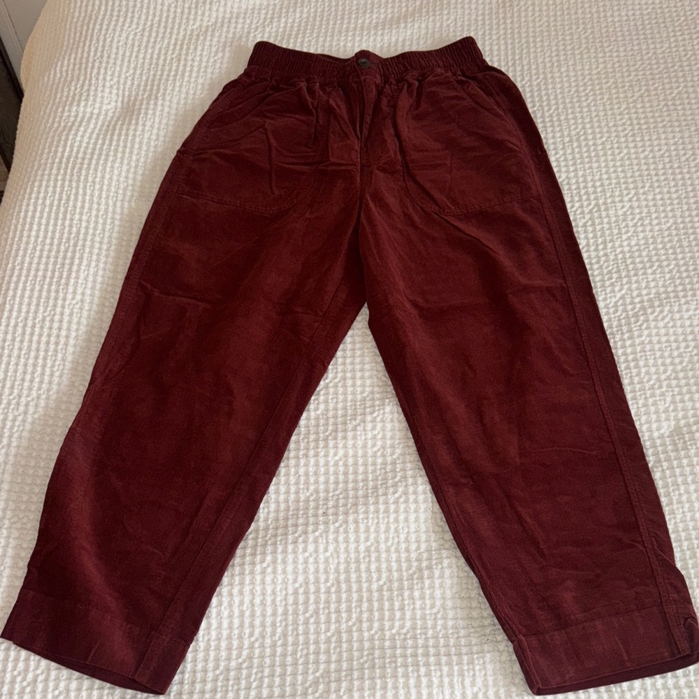 Madewell Kids Maroon Corduroy Joggers